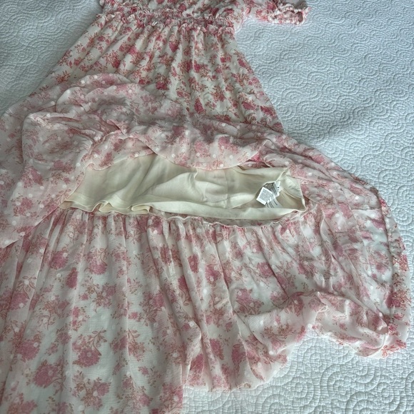 Moon River Pink and White Ruffled Tiered Sundress - Picture 8 of 12